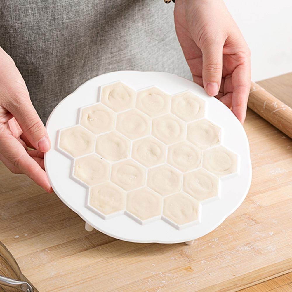 19 Hål Kökstillbehör Degpress Raviolitillverkningsform Dumplingform Tillverkare DIY-tillverkare Dumplingform Pastaform