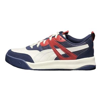 Backcourt Trendy Comfortable Mesh Leather Synthetic Slip Resistant Durable Low Top Running Shoes Men Sneaker Blue White Red 373027-05