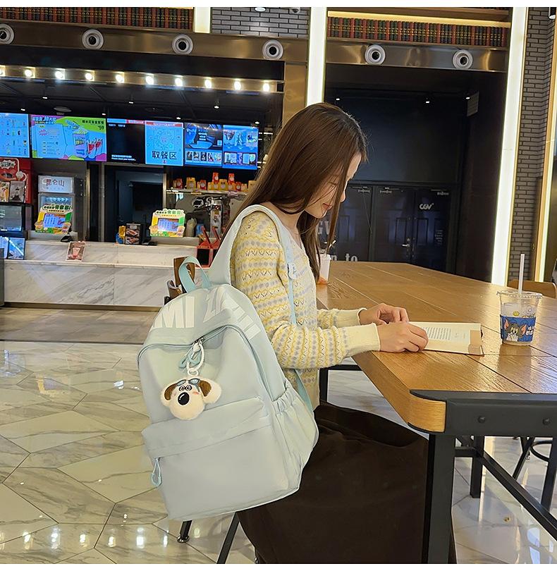 Schoolbag female Korean version large capacity backpack junior high school student bag leisure alphabet travel backpack versatile computer bag