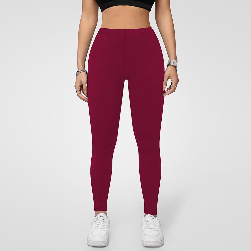 Yoga Pants for Women Fitness Milk Silk Butt-lifting Waist-cinching Sports Leggings 9-inch Leggings