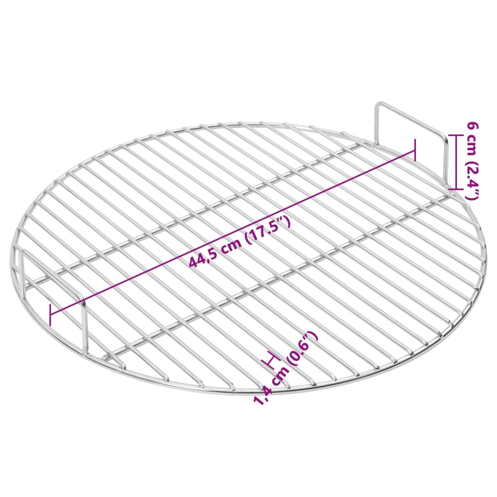 Grill Grate with Handles Round Ø44.5 cm 304 Stainless Steel