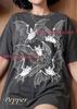 Bats Animal Lover Wildlife Nature Gothic Comfort Colors® Tshirt, Halloween Vintage Illustration Retro 90s Graphic Y2K Streetwear Tee