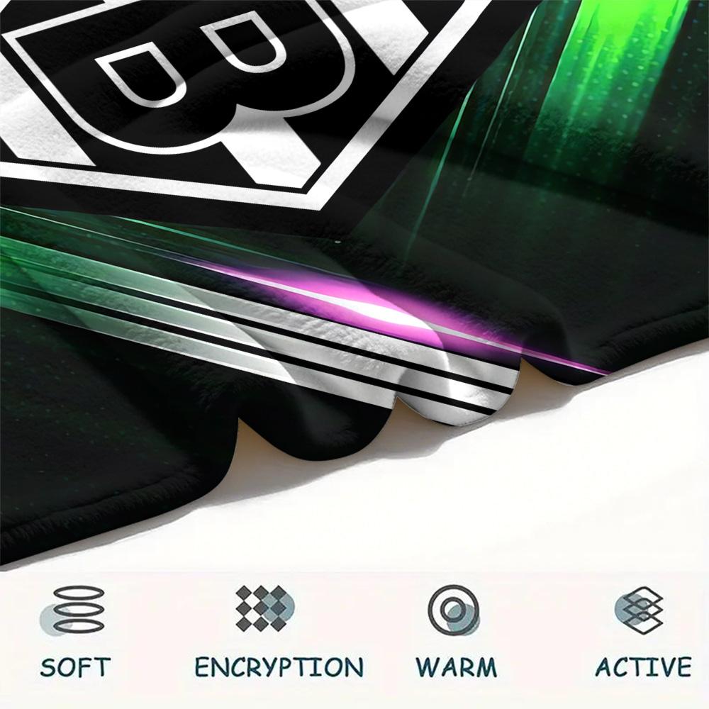 Borussia Print Flannel Blanket, High quality Comfortable for All Seasons, Home Decor, Warmth and Comfort, Perfect for Christmas Gifts