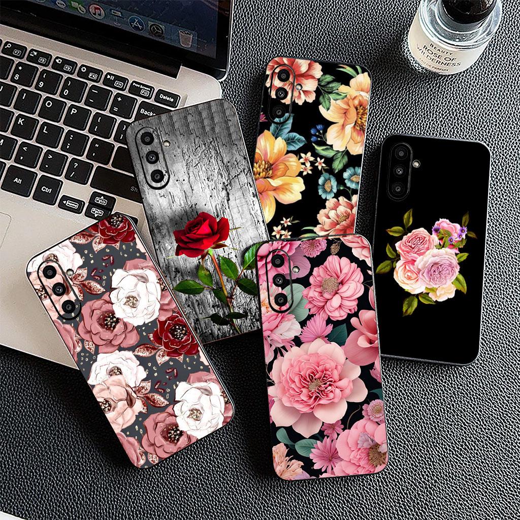 Rose Flower Casing Phone Cover for Apple iPhone 13 12 Mini XS 11 Pro Max 7 8 Plus + XR SE 2022 2020 SE3 Soft Case