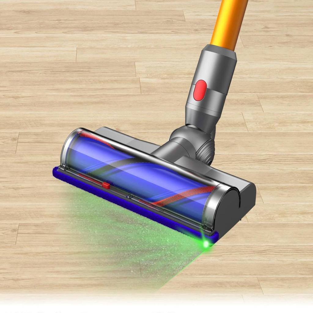 Green Light Dust Detection Turbo Floor Head for Dyson V7 V8 V10 V11 V15 Wireless Vacuum