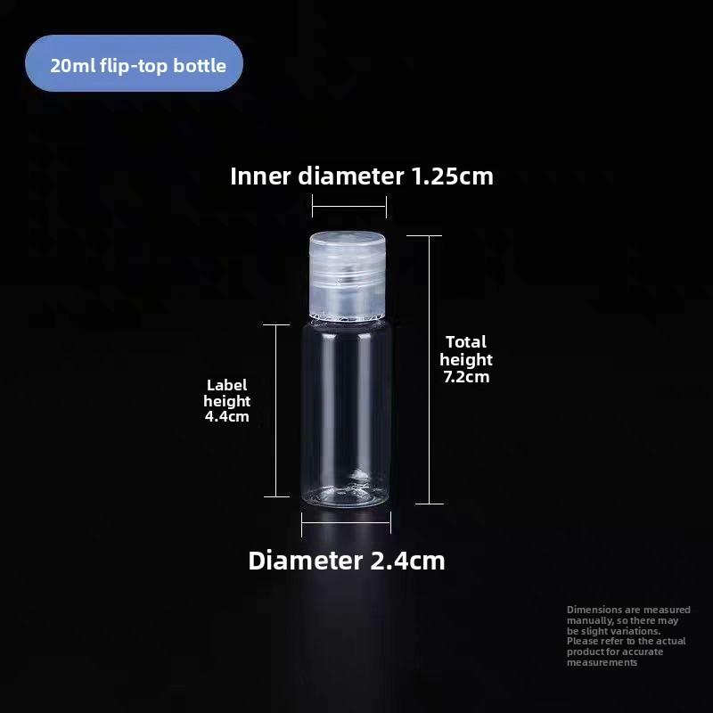 Plastic Cosmetic Bottles With Flip Butterfly Cap For Travel And Storage