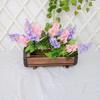 Rustic Wood Flower Pots Durable Flower Boxes Succulent Planter Flower Containers  Balcony Planting