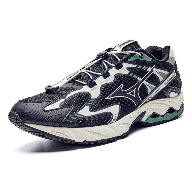Mizuno Wave Solar V2 Retro Trend Functional Cushioning Slip Resistant Durable Low Top Lifestyle Shoes Unisex Sneaker Black D1GH231807