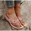 New Design Floral Beach Flip-Flops for Women Comfy Slip-On Summer Slides Versatile Casual Outdoor Footwear Slippers Plus Size 43