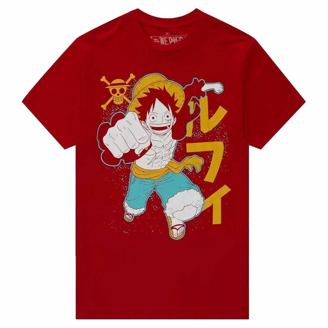 

One Piece Luffy Tonal Shirt, Red S