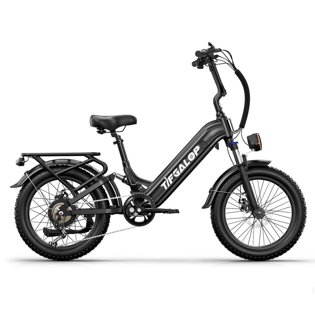 TIFGALOP XC20 All-Terrain Electric Bicycle 48V20AH Battery 500W Motor 20 Inch Fat Tires City Commuting E-Bike With Tow Seat