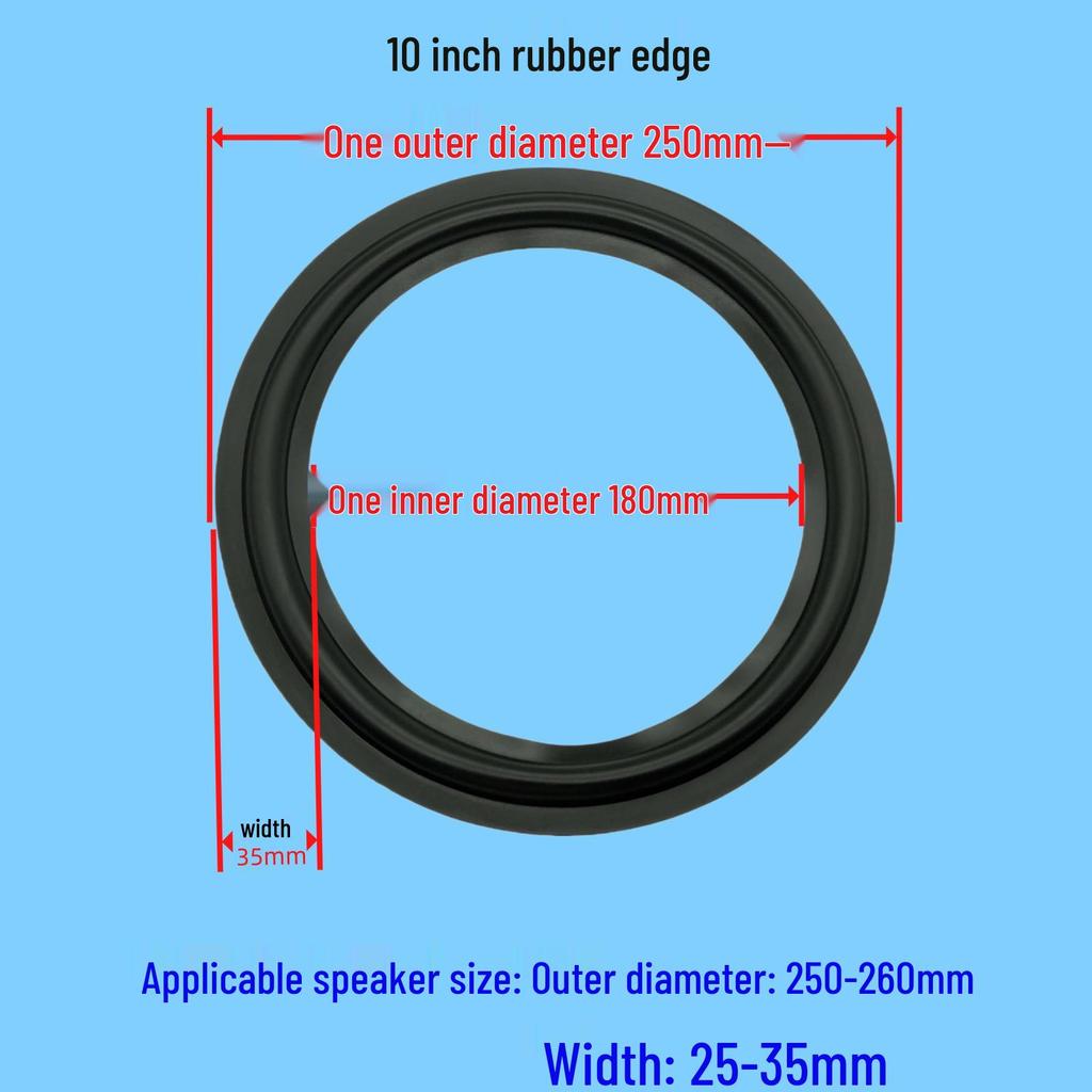 Rubber Edge Rings for Speakers: 6.5, 8, 10, 12 Inch