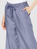 Atsugi COMFORT Cropped Striped Smoke Size LL Semi-Wide Leggings, Women's, SPK1963, Blue,