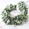 Artificial Eucalyptus Plant Wreath Wedding Holiday Supplies Door Home Decoration Diy Photo Props Flowers Background Wall Garland