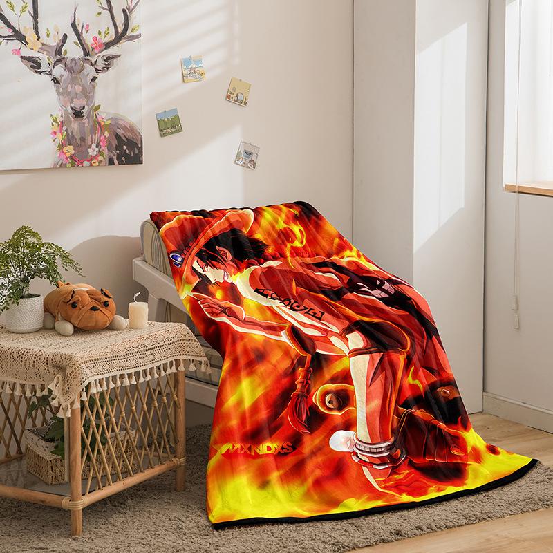 Flannel Fleece Blanket 3D Printed Sofa Blanket Thickened Blanket