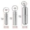 1-4 Stück Wasserdichte Aluminium Pillendose Schlüsselanhänger Karabiner Medikamentenbehälter Behälter Flaschenhalter Outdoor Pillenbox Pillendose Anhänger