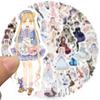 50Pcs/Set Lolita Girls Series 01 Stickers DIY Fashion Mixed Waterproof Doodle Decals Stickers