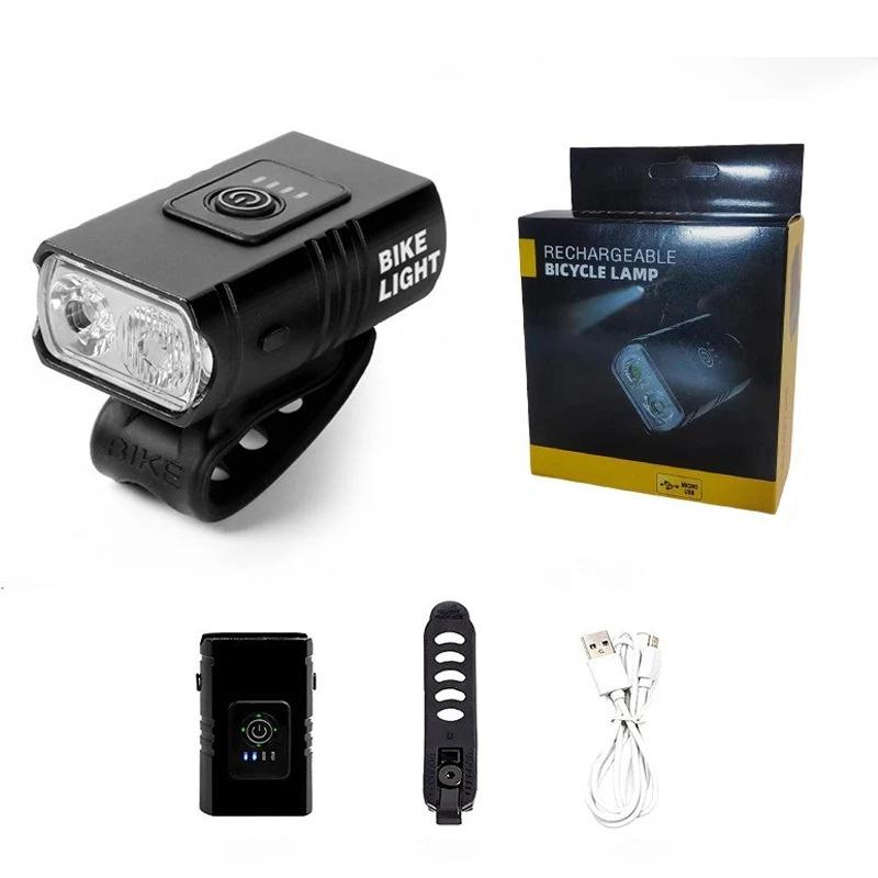 

BK02 Bike Light LED USB Rechargeable Bicycle Lights 6 Modes MTB Flashlight Bicycle Headlight for Cycling Bicycle Front Lamp