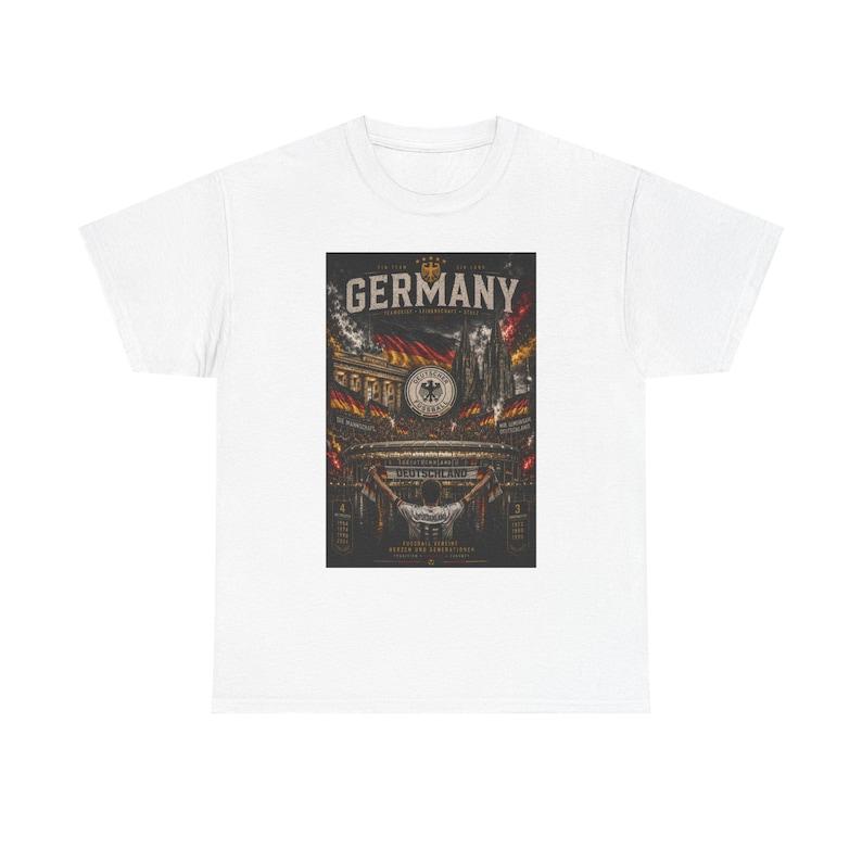 Germany Football Fan T-Shirt, Deutschland Soccer Graphic Tee, German Football Supporter Shirt, Fußball Gift L