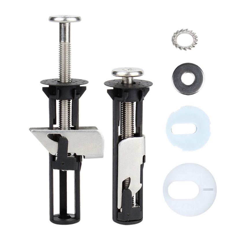 Universell toalettsitsbult- och skruvuppsättning Uppgraderar toalettsitsfäste för Förbättrar Stabiliteten i Toppmonterade Toalettsitsar