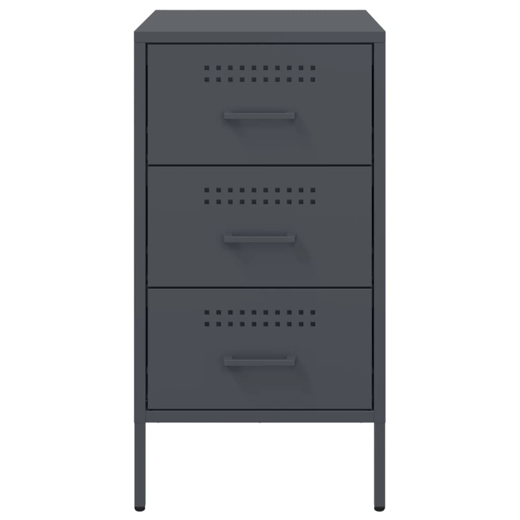 Nightstand Anthracite 36 X 39 X 68 Cm Steel