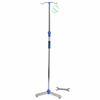 Poteau pour perfusion en acier inoxydable à hauteur réglable télescopique stable sur pied support pour sac de perfusion