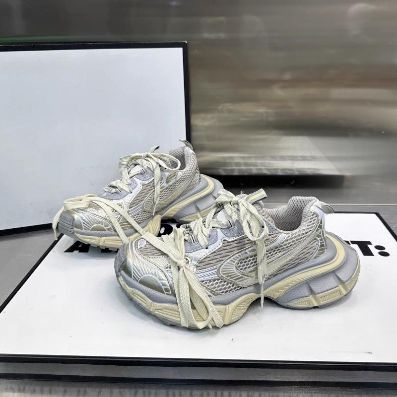 

Серые кроссовки-папины кроссовки на платформе, увеличивающие рост, женские летние дышащие сетчатые кроссовки, новая универсальная повседневная обувь 40 шампанского