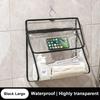 1Pcs Waterproof Hanging Bathroom Bag Mobile Phone Clothing Storage Bag Cosmetic Storage Bag Transparent Wash Bag