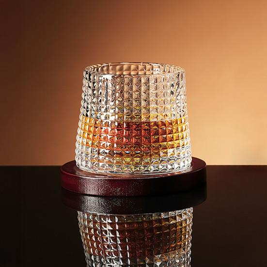 Drehbare Tumbler-Gläser, Rotierende Bier-Whiskey-Becher mit beschwertem Boden, 200ml Unzerbrechliche Bar-Gläser für Partygebrauch