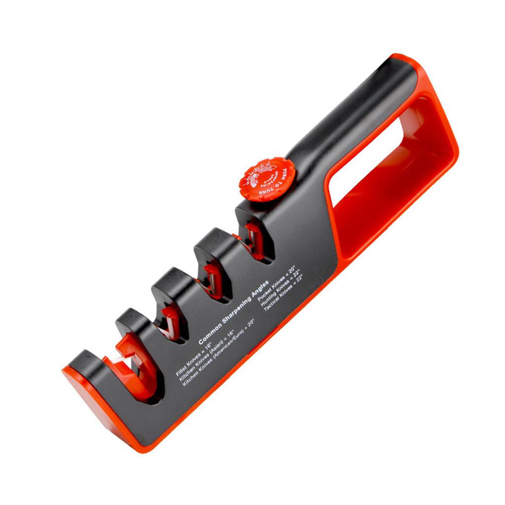 For Home Cooking 4 Slot Sharpener For Professional Use White Holder Solid ABS Plastic Ergonomic Handle High-Quality Materials