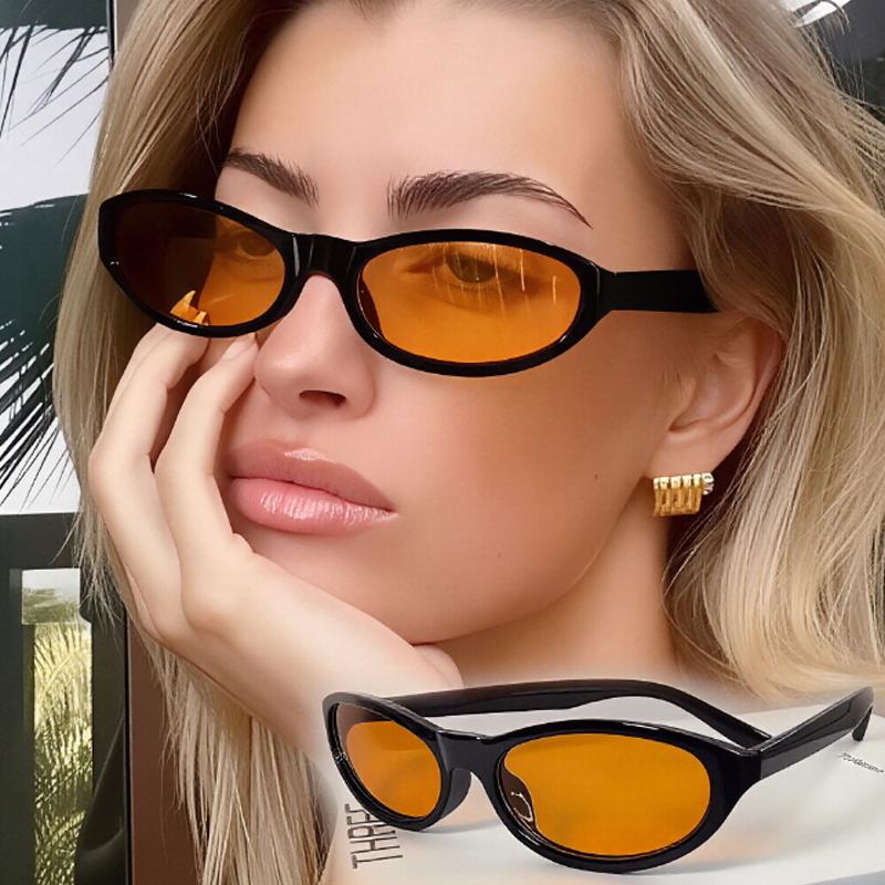 Retro Oval Small Frame Fashion Outdoor UV Protection Sunglasses For Women