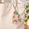 Flocked Flocked Pendant Miniature Animal Bag Charm Flower Bag Hanging Beaded Key Ring  Teens