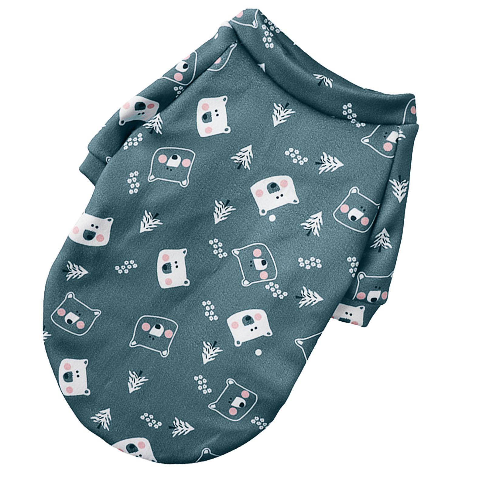 

Мультяшний світшот для домашнього улюбленця плюс оксамит, двоногий пуловер, одяг для собаки M Темно-синій