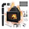 Insert Air Fireplace KRATKI ZOSIA 12kW Cast Iron Recuperation Intake SET