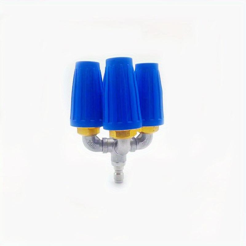 

Набор турбонасадок 4 шт., металл и пластик, быстрое соединение 1/4 дюйма, многофункциональные насадки для мойки высокого давления для автомобиля, пола, стен, террасы, патио Four-in-one high pressure nozzle синий