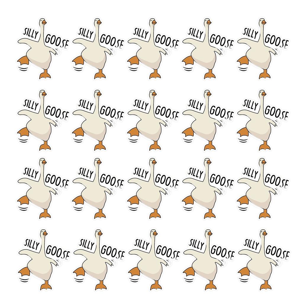 Cute Silly Goose Stickers Aesthetic Decals Laptop Luggage Skateboard Sticker for Water Bottle Tumblers Decorations Kid