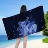 Japanese horror movie P-perfect B-blue Microfiber Blanket Quick Drying Beach Towels Oversized Printing Super Absorbent Towel
