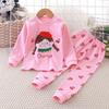 Winter Kids Long Sleeve O Neck T Shirt Pants Set Casual Baggy 2pcs Suit Cotton Cartoon Printes Outfit