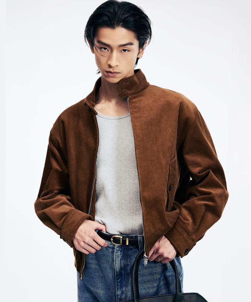 Tngt Corduroy Harrington Jumper (Khaki Brown) Tnju6E101W2