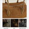 Women's Suede Shoulder Bag – Brown Soft Leather Handbag for Everyday Use, Fashionable and Durable Tote Purse