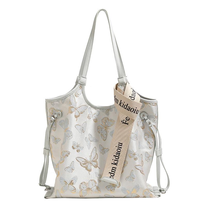 Versatile Popular Bags Women'S Niche Commuter Armpit Big Bag New Chinese Style Embroidery Large Capacity Tote Bag