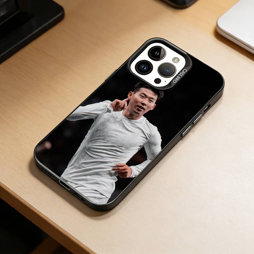 Football S-Son Heung-min Phone Case For iPhone 17,16,15,14,13,12,11 Plus,Pro Max,XS,Colorful Silver Phone case Funda Cover