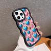 Y2K Leuchtende Herzen Wellige Kante TPU Handyhülle für iPhone 17 16 15 14 13 12 11 Air Pro Max Plus Buntes Cover