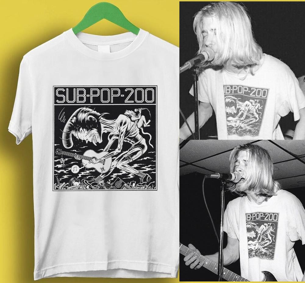 sub-pop-200 Shirt as worn by kurt cobain worn by Kurt Cobain. unisex shirt Unisex T-Shirt XL