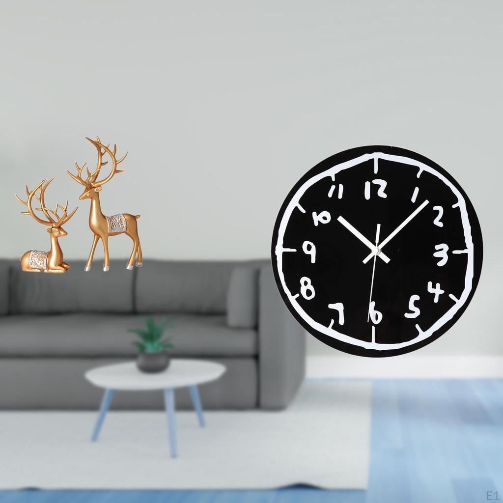 European Reindeer Sculpture And Modern Minimalist Art Clock Ornament for Indoor Kitchen Office