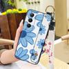 Phone Holder Durable Phone Case For Realme C65 Oil Painting Anti-dust Flower Silicone Shockproof Wristband Waterproof