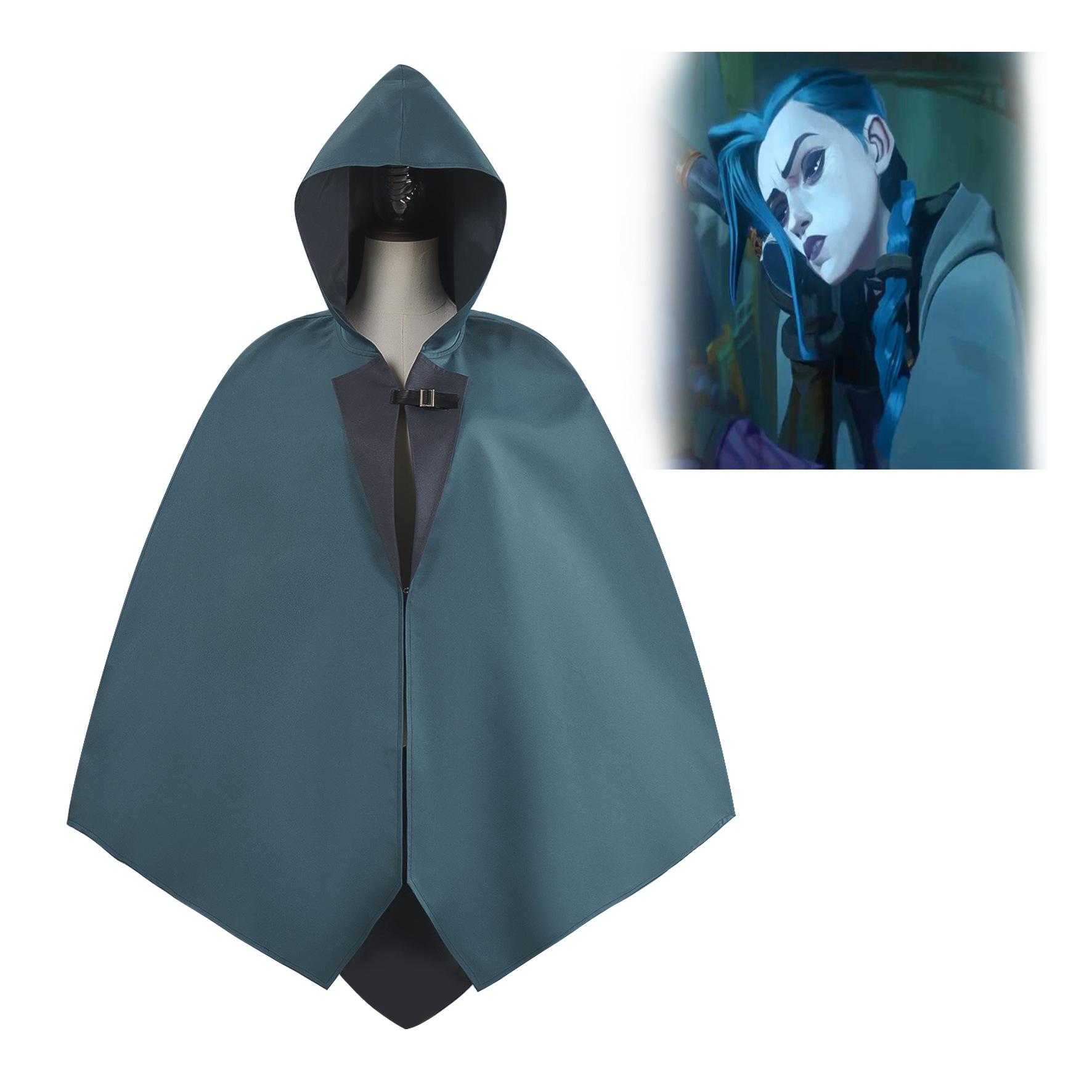 

Костюм для косплея Аркейн Джинкс Серый плащ для женщин Large