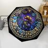 Cybernetic Scarab Cityscape pattern umbrella, portable and foldable design, 8 ribs, a casual accessory for Halloween, Christmas, and birthday gifts.