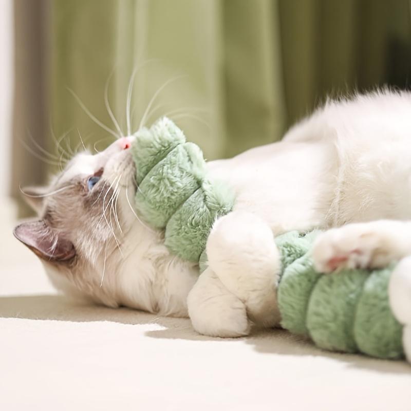 1pc,Cat Plush Toy - Soft Chew-Bite Stick for Indoor Cats, Self-pleasure Tease Toy for All Breeds, Plush Texture, Without Battery