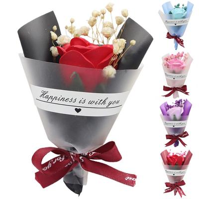 Mini Small Dried Flowers Bouquet Artificial Soap Flower DIY Decor Party Supplies Artificial Flowers Wedding Gift for Guests